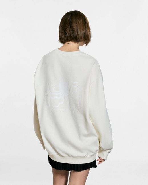 Saint One Co. White Neutrals Prima Octo Sweatshirt Vanilla for men