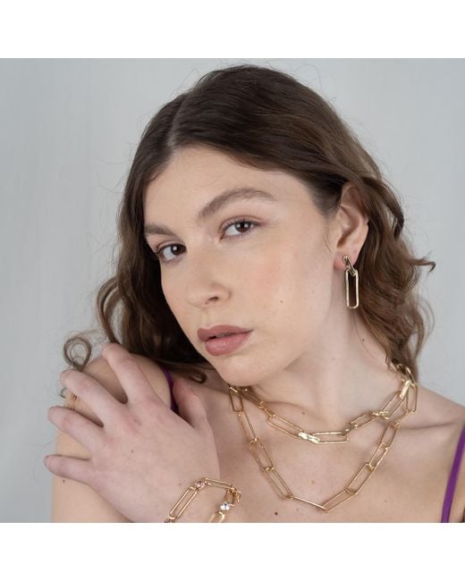 Rare Matters Jewelry Metallic Streamline Chain Necklace