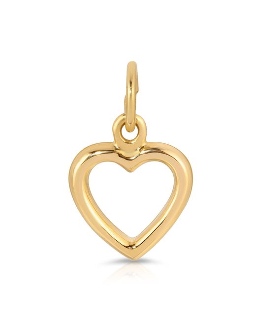 Maya Brenner Metallic Cut Out Heart Charm