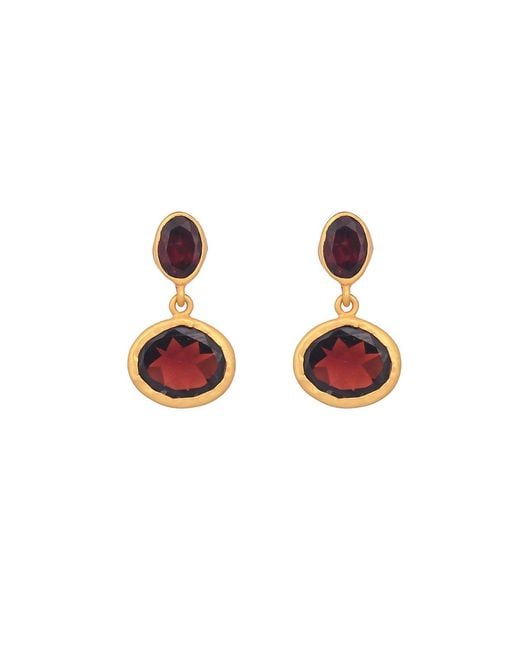 Opium Jewels Pink Shakti Droplet Stud Earrings