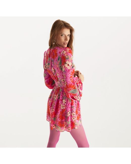Lita Couture Pink Floral Print Jumpsuit