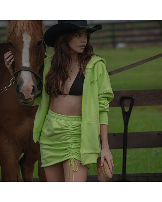 While We're Awake Green Mini Skirt