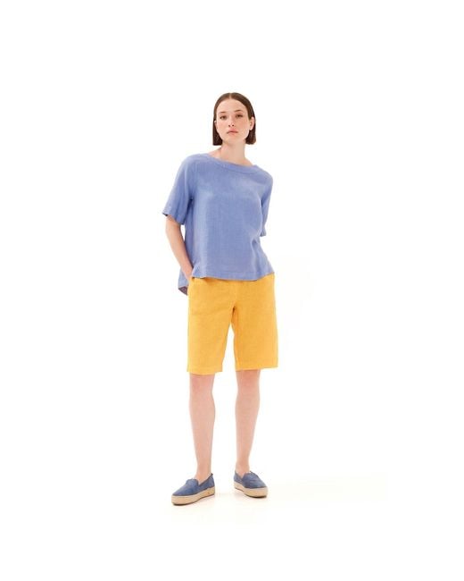 Haris Cotton Natural Neutrals Solid Linen Shorts With Knot Waist Slant Pocket Beach Sand