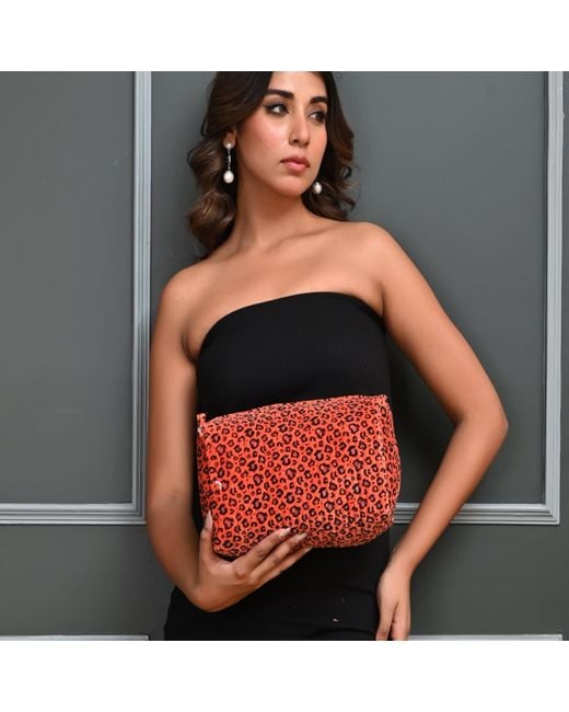 Conscious Yoga Collective Red The Velvet Leopard Three Piece Travel Set