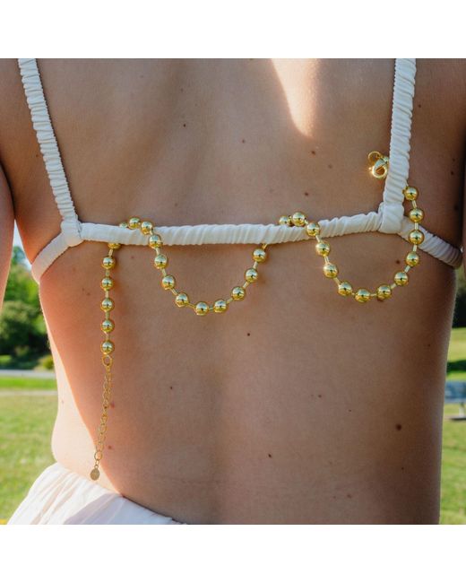 Nazzar Metallic Super Puff Beaded Necklace