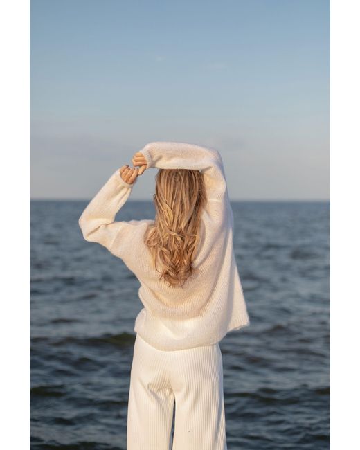 SALANIDA White Melody Soft Mohair Jumper