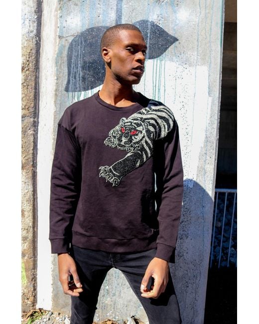 Any Old Iron Black Tiger Sweatshirt for men