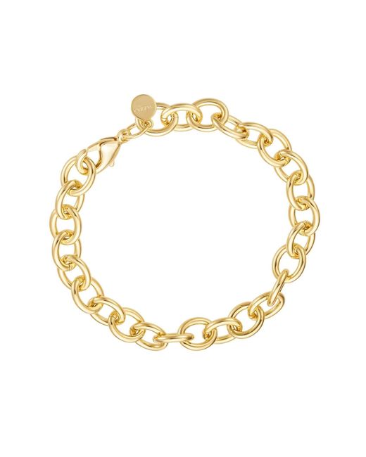 Nazzar Metallic Oval Link Chain Bracelet