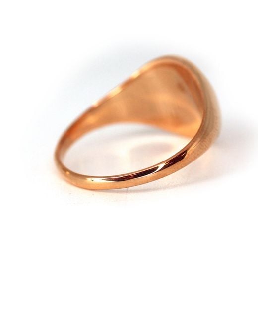 VicStoneNYC Fine Jewelry Metallic Bold And Big Oval Signet Rose Ring For for men