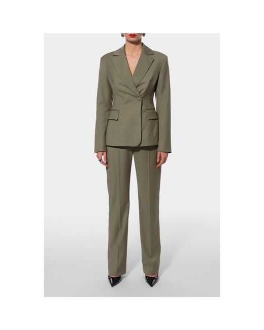 AGGI by HALEWSKI Green Irene Tailored Single-Breasted Blazer
