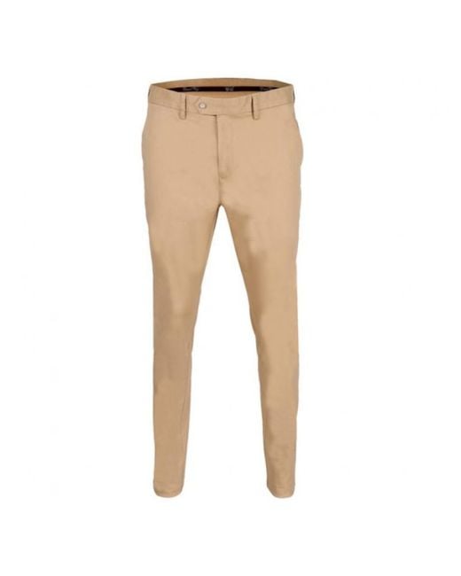 DAVID WEJ Natural Paco Plain Chino Trousers – for men