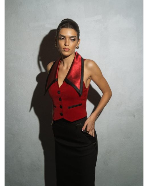 Tia Dorraine Born To Run Cropped Tailored Waistcoat, Fierce