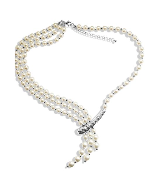 Hzmer Jewelry Metallic The Harsha Pearl Statement Necklace