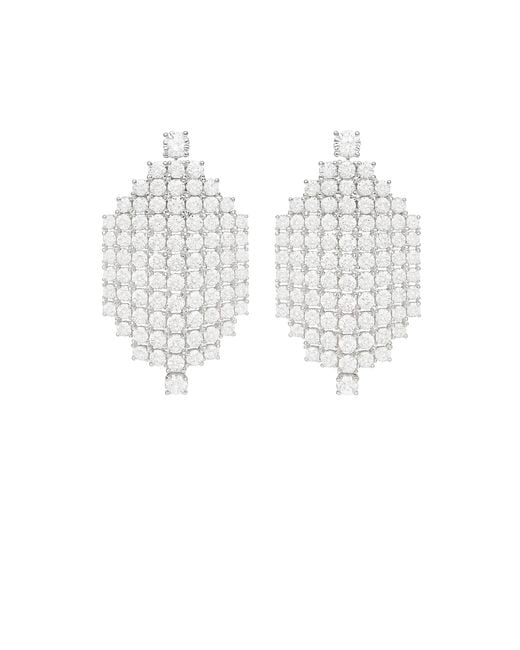 Maison De Gala White Marquis Aurora Cluster Earrings