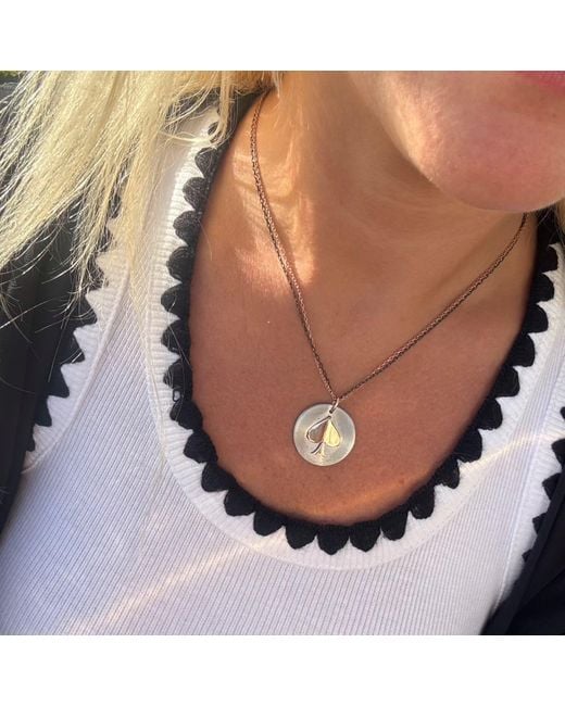 Ecce | Artisan Diamonds Metallic 14K Solid Queen Of Spades Necklace