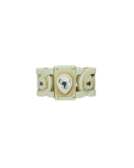 Gissa Bicalho Green Handmade Acrylic Bracelet Links And Stones Clay