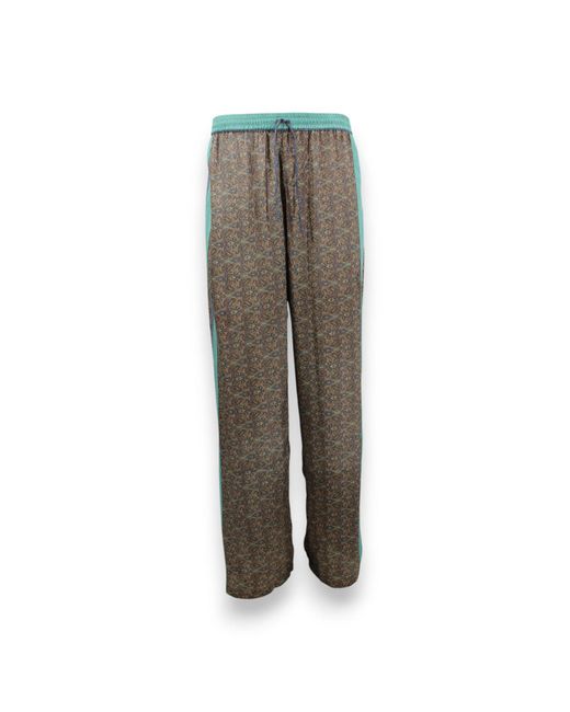 Monzlapur New York Gray Paisley Motif Pant With Stripe- Mint