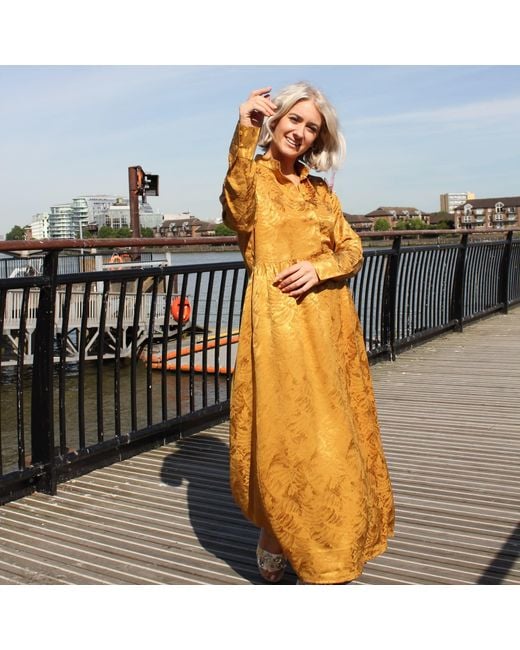 Boutique Kaotique Yellow Silk Dress