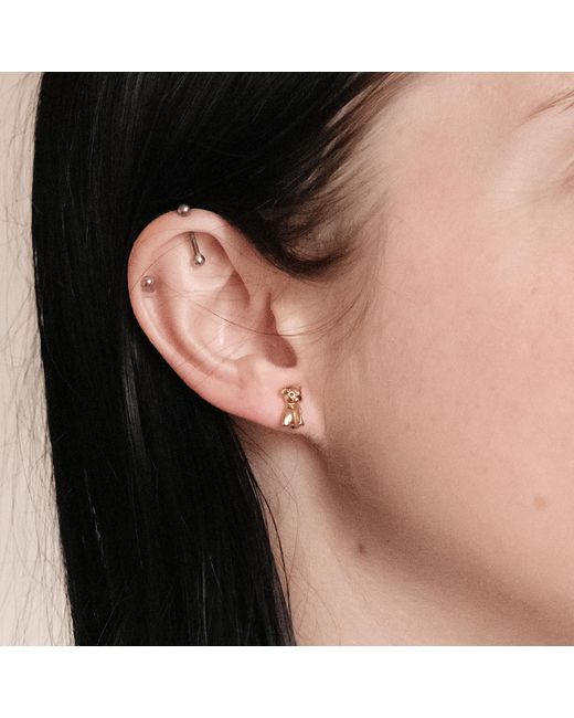 Cloud Haven Metallic Pit Bull Stud Earrings