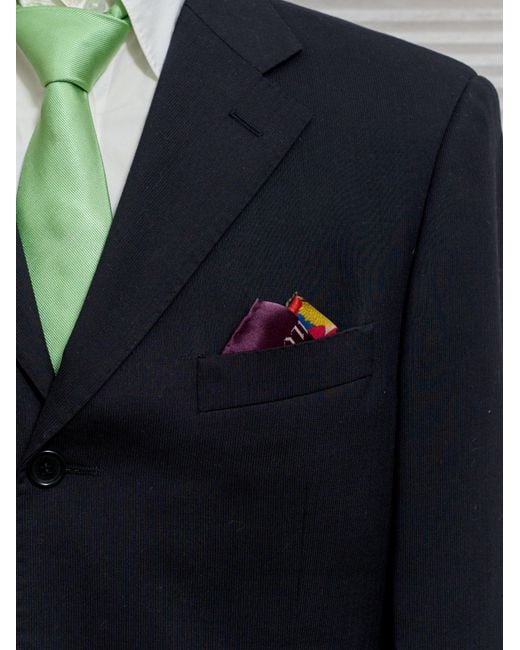 Lost Pattern Black Los Amores De Frida Silk Pocket Square for men