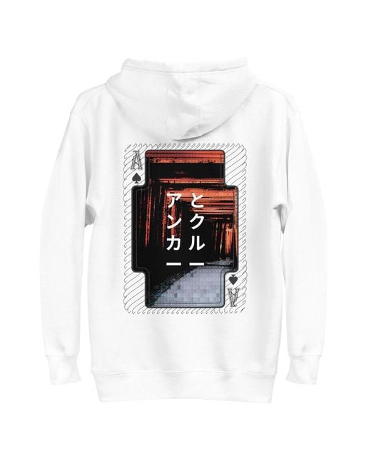 Anchor and Crew White Four Japan Gurafiku Cotton Blend Hoodie for men