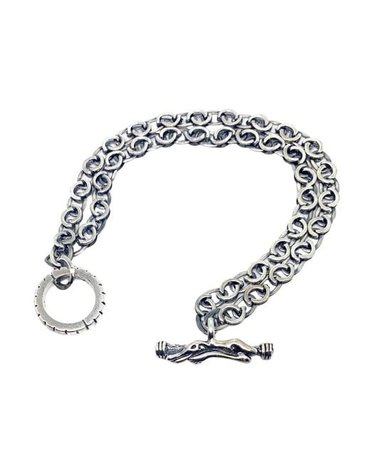 Tg-Jewellery by Tamara Gervasio Blue Celtic Crocodile Double Chain for men