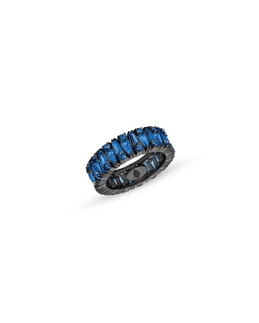 SALLY SKOUFIS Blue Culture Ring With Made Sapphires