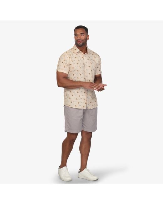 Vustra Natural Neutrals On The Rocks Button-Down Print Shirt for men