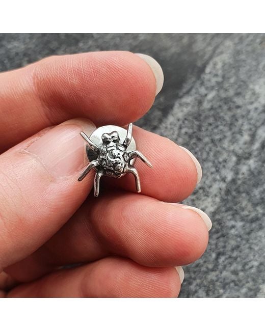 Edge Only White Spotted Bug Pin Sterling for men