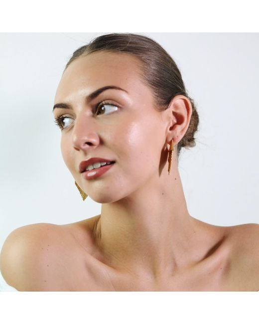 Miss Cecilia Metallic Vega Fringe Earrings