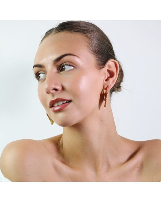 Miss Cecilia Metallic Vega Fringe Earrings