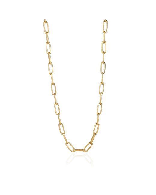 Lila Rasa Metallic Paperclip Chain Necklace Large