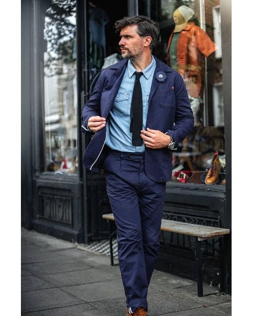 &SONS Trading Co Blue Hemingway Suit Jacket Midnight for men