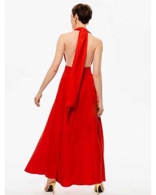 Nocturne Red V-neck Halter Dress