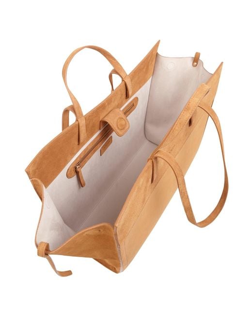 Saonara Brand Brown Shopping Bag Camel Suede