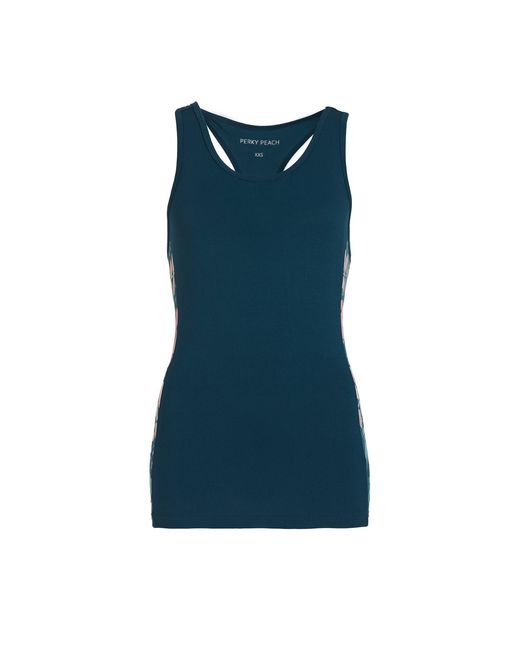 Perky Peach Blue Tropical Vest Top