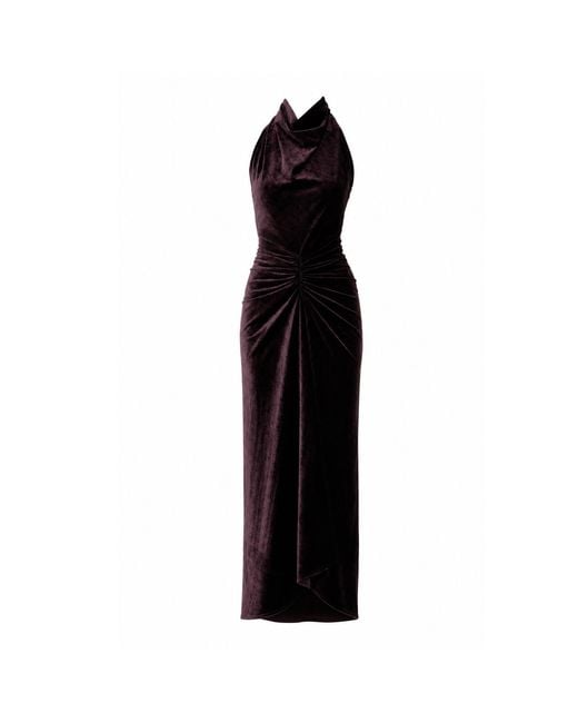 SACHA DRAKE Black Lavish Cowl Dress