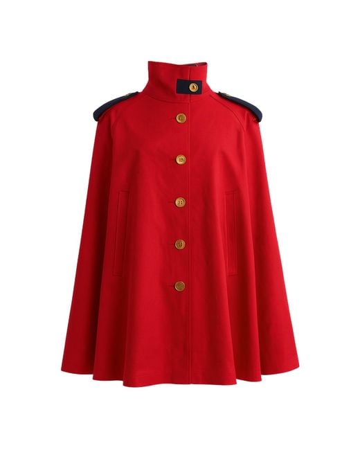 BEIRA Red Nadia Waterproof Cape With Contrast