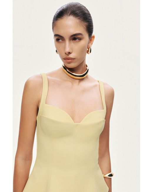 Nocturne Yellow Strappy Sculpted Bustier