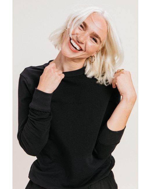 Ocio Leisurewear Black Classic Softcore Crewneck