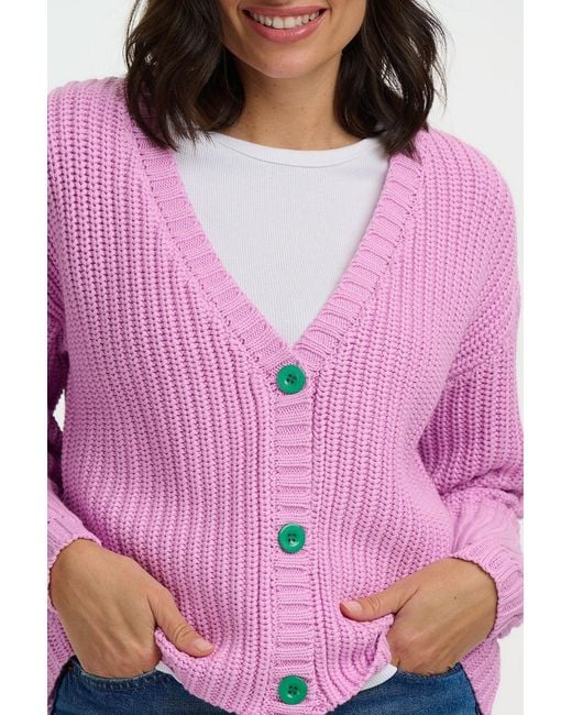 Sugarhill Pink Raya Cardigan, Mauve