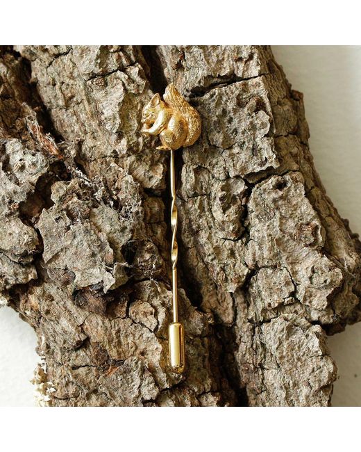 Lee Renee Metallic Baby Squirrel Tie Pin for men