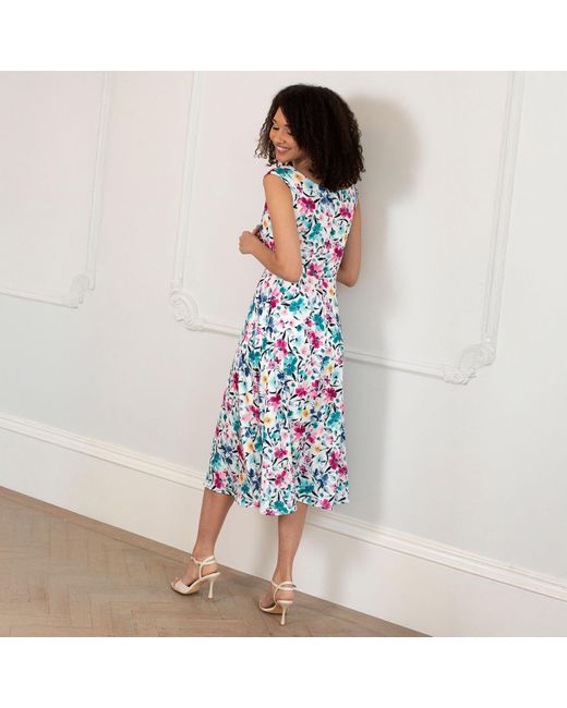 Alie Street London Blue Darcie Cowl Neck Dress
