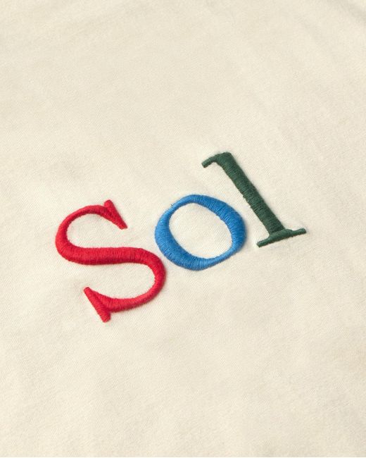 Thinking Mu White Embroidered Sol Type Volta T-Shirt