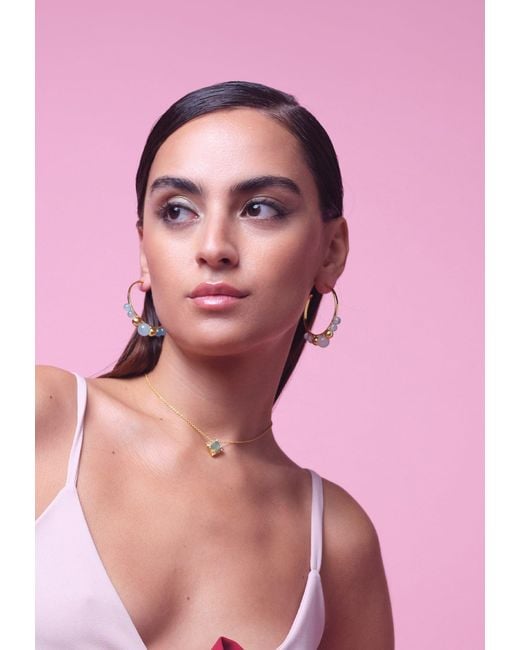 Lavani Jewels Multicolor Elara Aquamarine Earrings