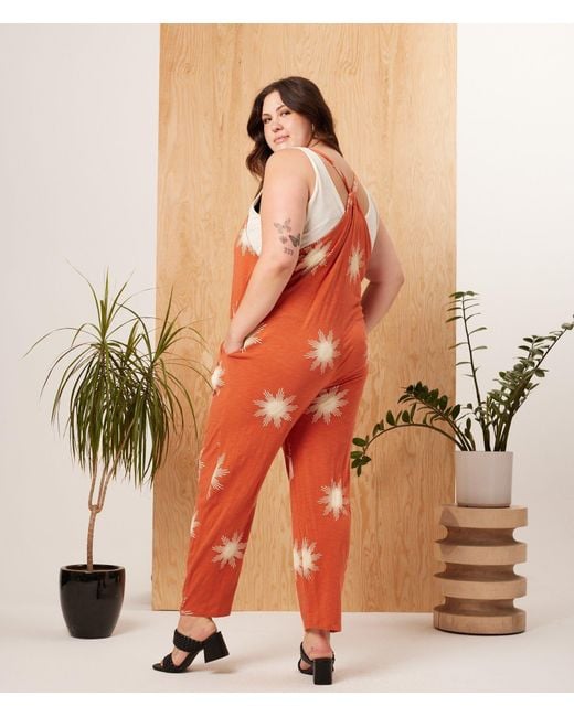 Known Supply Red Organic Cotton Adjustable Overalls