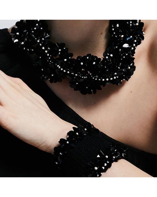 PINAR OZEVLAT Black Yasmine Necklace