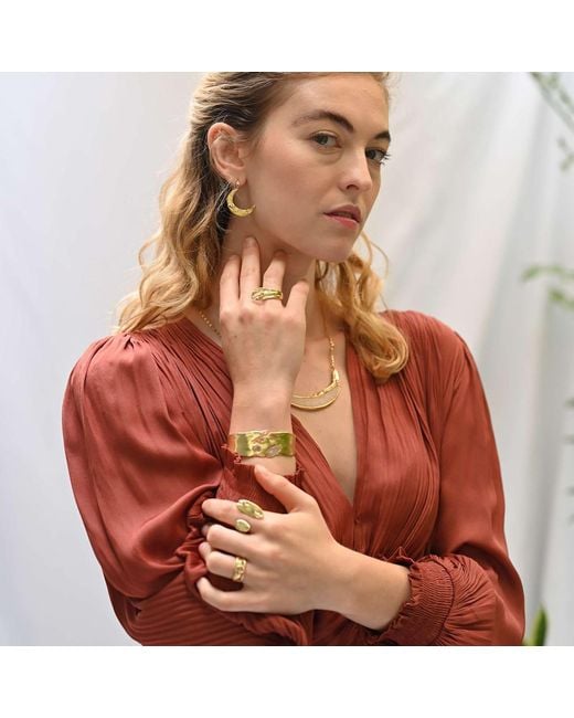 Rare Matters Jewelry Metallic Glass Statement Ring