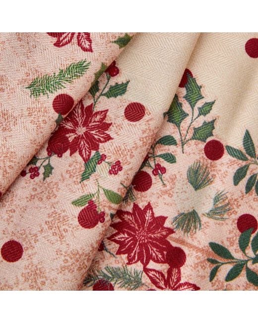 Asyii Pink Rose Token Of Luck Silk-Wool Square Scarf