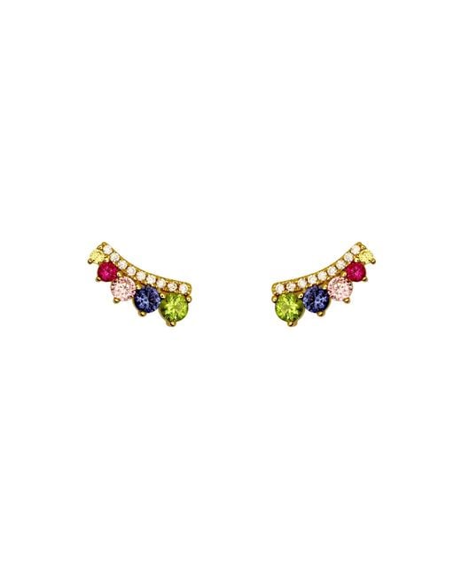 VicStoneNYC Fine Jewelry Metallic Shiny Stud Vermeil Earrings